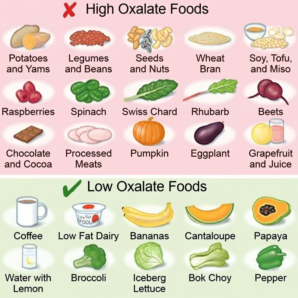 High-oxalate foods illustration