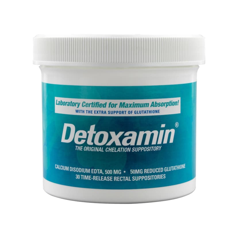 Detoxamin 500MG EDTA Suppositories With Glutathione - 30 Count